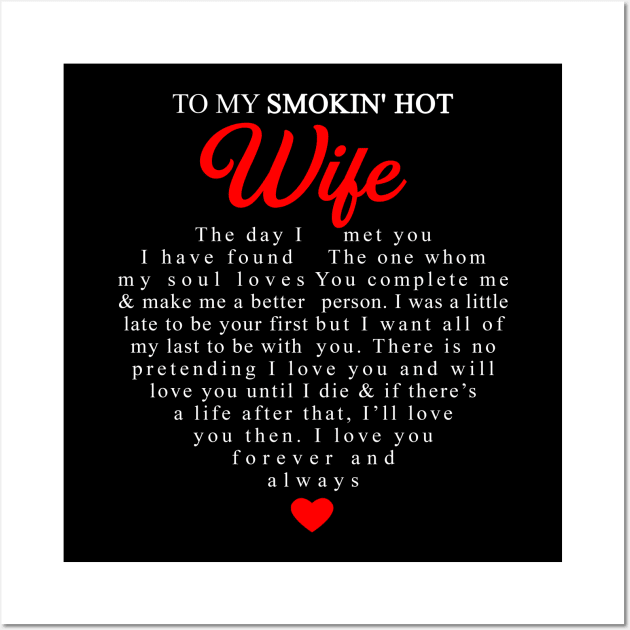 To My Smokin' Hot Wife  The Day I Met You Personalized Wall Art by Sunset beach lover